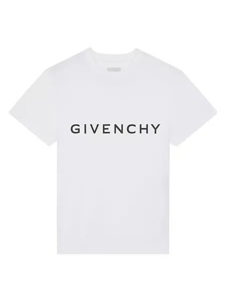 Хлопковая футболка узкого кроя Archetype Givenchy, белый