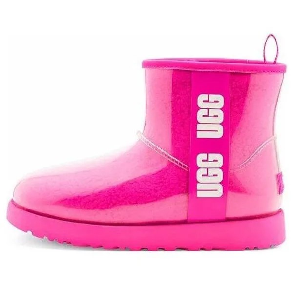 Зимние ботинки классические прозрачные мини Ugg, розовый