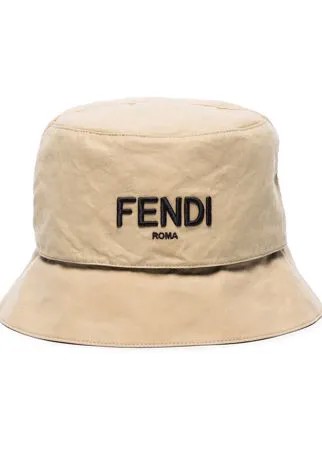 Fendi двусторонняя панама с логотипом FF