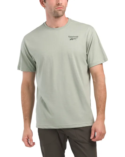 Футболка с вышитым логотипом Reebok, цвет Iceberg Green