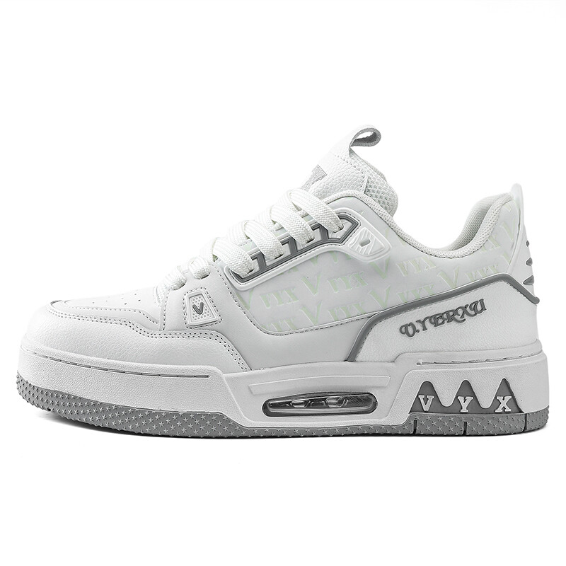 Кроссовки Waison V.YERXU Skateboarding Shoes Unisex Low-top White/Gray, белый/серый