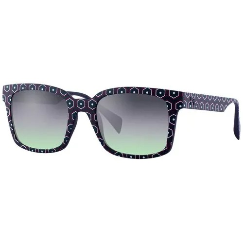 Солнцезащитные очки Italia Independent, квадратные, оправа: пластик, для женщин, зеленый