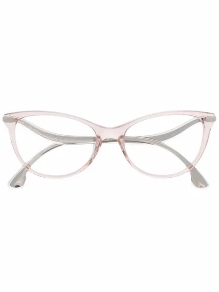 Jimmy Choo Eyewear очки в прозрачной оправе 'кошачий глаз'
