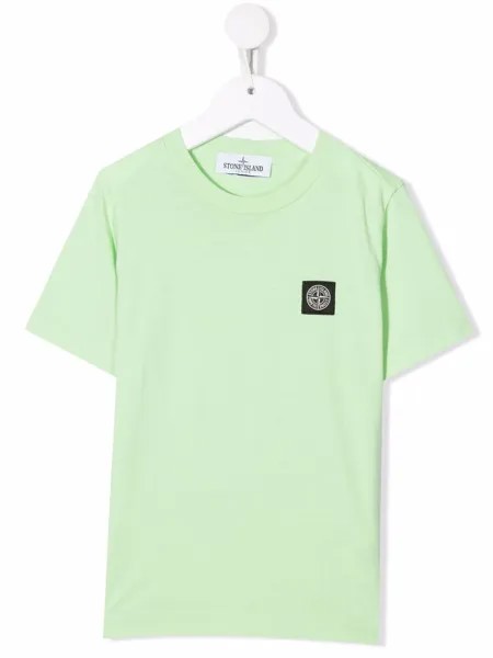 Stone Island Junior футболка с нашивкой-логотипом