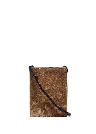 Jil Sander маленькая сумка Tangle с мехом