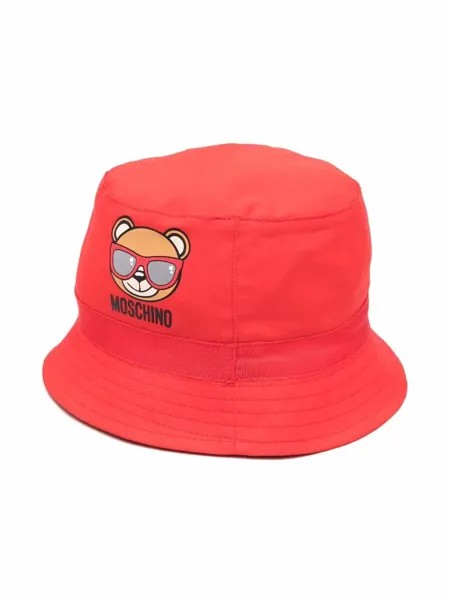 Moschino Kids teddy-print bucket hat