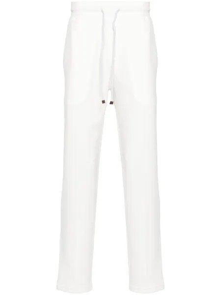 Brunello Cucinelli спортивные брюки из джерси с кулиской, белый