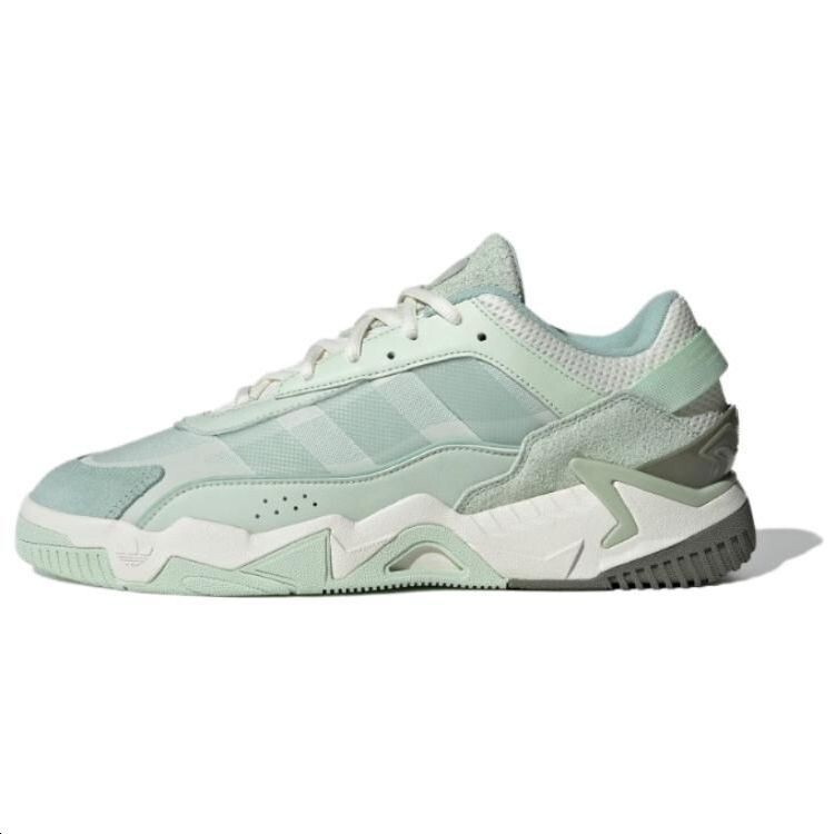 Кроссовки adidas originals Niteball Skateboarding Shoes Unisex Low-top White/Green, зеленый
