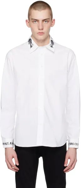 Белая акварельная рубашка от кутюр Versace Jeans Couture, цвет White