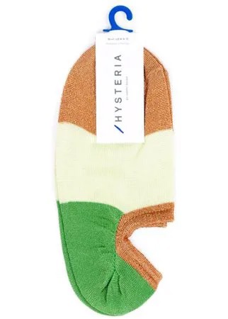 Невидимые носки женские премиального бренда Hysteria Isa Invisible Sneaker Sock - Brown/Green 36-38