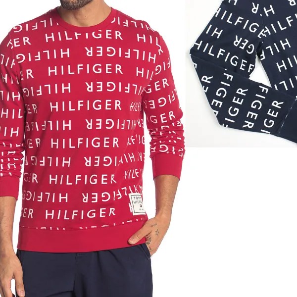 Мужской свитер Tommy Hilfiger с логотипом и пуловером с круглым вырезом НОВИНКА