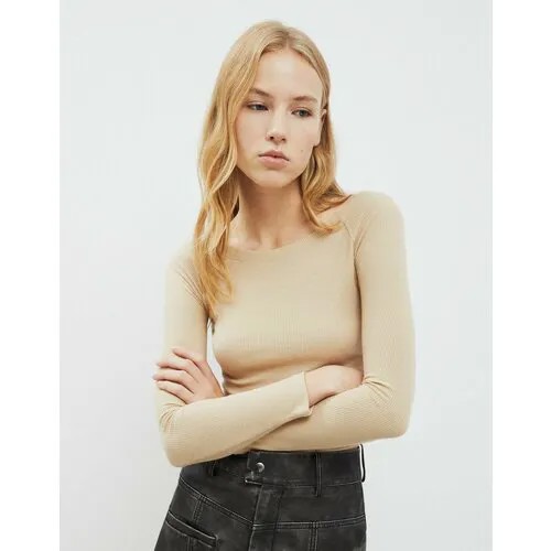 Лонгслив Gloria Jeans, размер S (40-42), бежевый