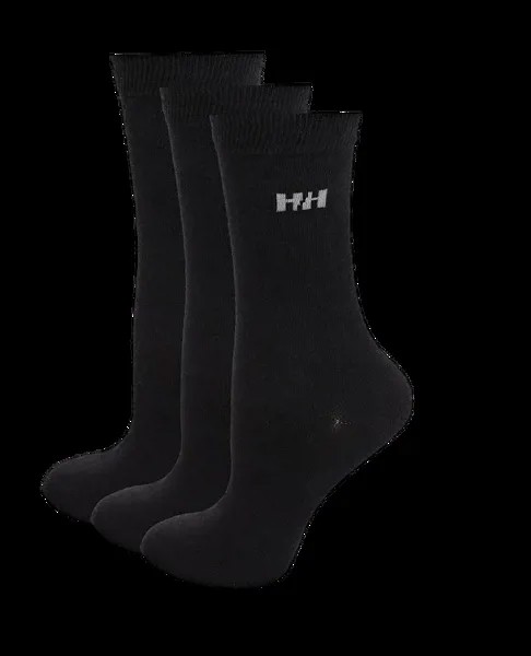 Носки Helly Hansen EVERYDAY COTTON SOCK 3PK унисекс, размер 45-47, чёрные, 3 пары
