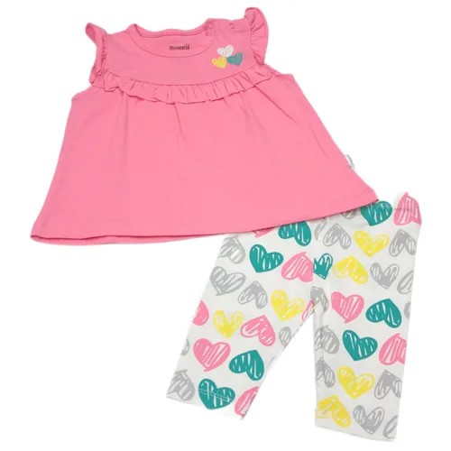 Комплект одежды Miniworld, размер 68, розовый