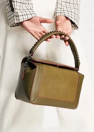 Зеленая квадратная сумка с декоративной строчкой NA-KD-Зеленый цвет