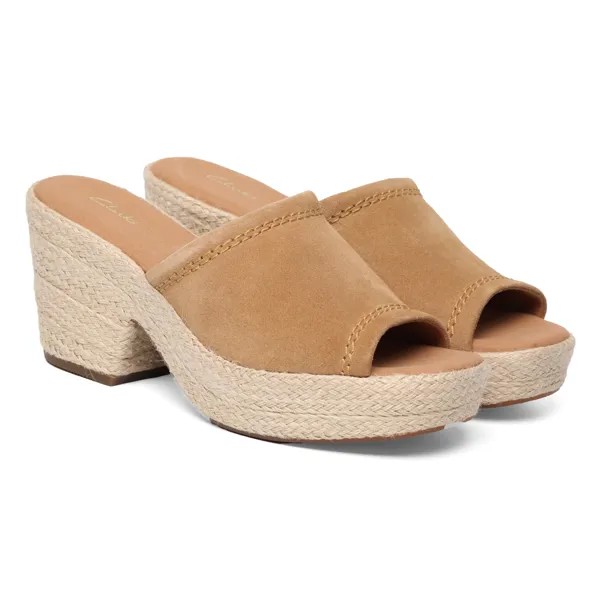 Женские сабо Clarks, коричневые