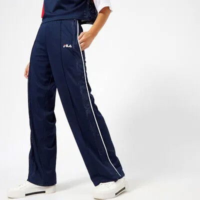 Fila Neka Snap Side Flare Pants Женские темно-синие белые красные спортивные спортивные штаны