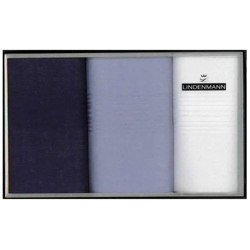 Платки носовые Lindenmann (комплект 3 шт.) LINDENMANN размер:43 х 43 см цвет: Синий арт. 50019