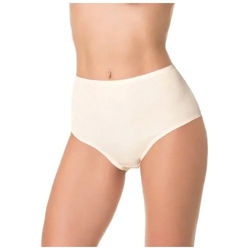 Трусы  слипы Dentelle, завышенная посадка, размер 4xl, экрю