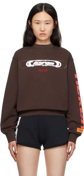 Коричневый свитшот IYKYK Heron Preston