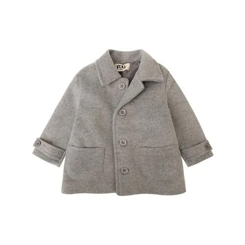 Пальто Y-CLU', демисезонное, для мальчиков, размер 74, серый
