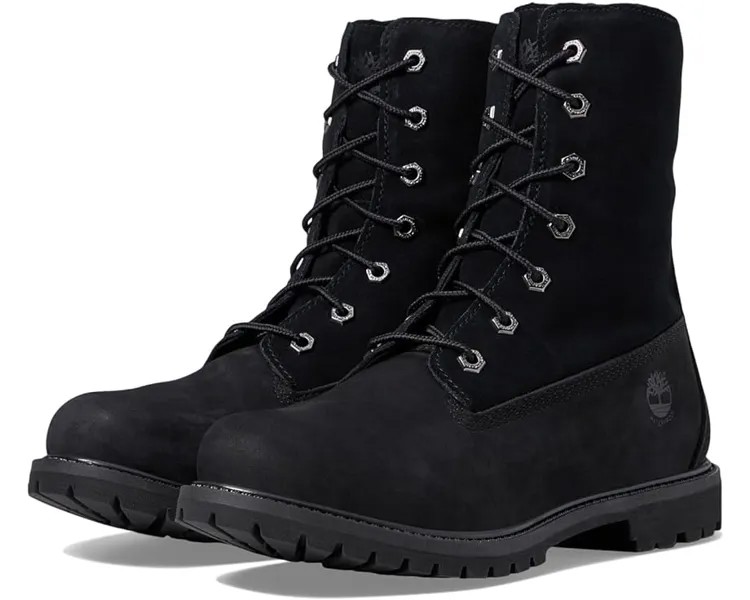 Ботинки Timberland Authentics Teddy Fleece Fold-Down, цвет Black Nubuck