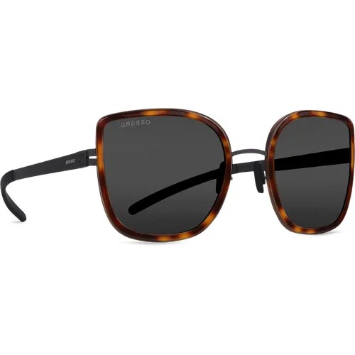Солнцезащитные очки Gresso, бабочка, с защитой от УФ, для женщин, черный