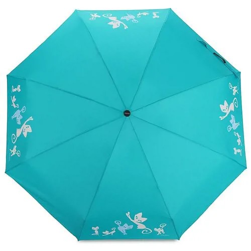 Женский зонт механический с проявляющимся рисунком 654 Light Blue