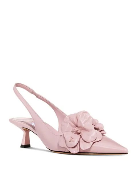 Женские туфли-лодочки Amita с цветочным принтом и пяткой на маленьком каблуке Jimmy Choo, цвет Pink