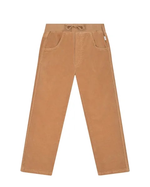 Велюровые брюки песочного цвета IL Gufo детские