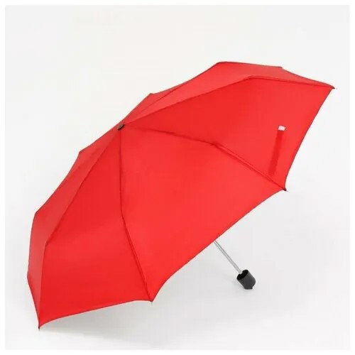 Мини-зонт Queen Fair, механика, 3 сложения, 8 спиц, для женщин, красный