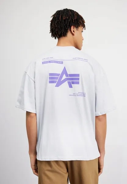 Базовая футболка Logo Alpha Industries, цвет pastel grey