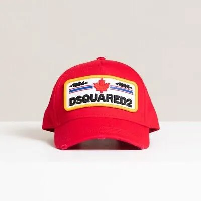 Бейсболка Dsquared2 Hat BCM0502 D2 Patch Cap - красная