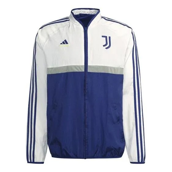 Куртка adidas Soccer/Football Sports Contrasting Colors Woven Logo Jacket 21-22 Season Juventus White, белый