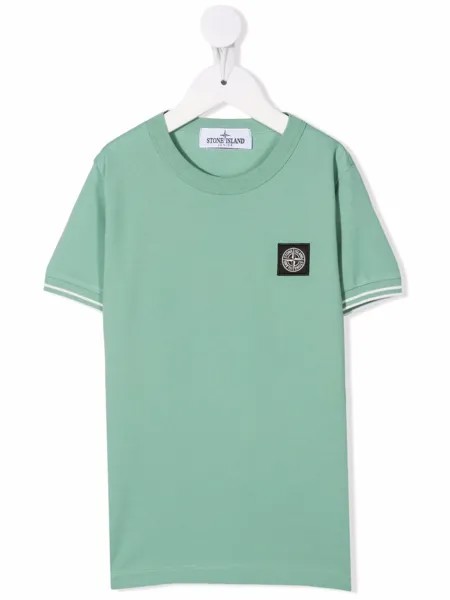 Stone Island Junior футболка с нашивкой-логотипом