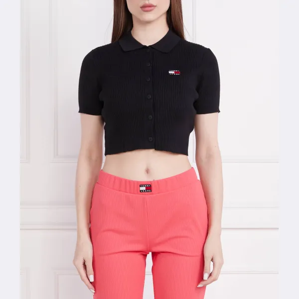 Укороченный свитер с пуговицами Tjw Tommy Hilfiger, черный