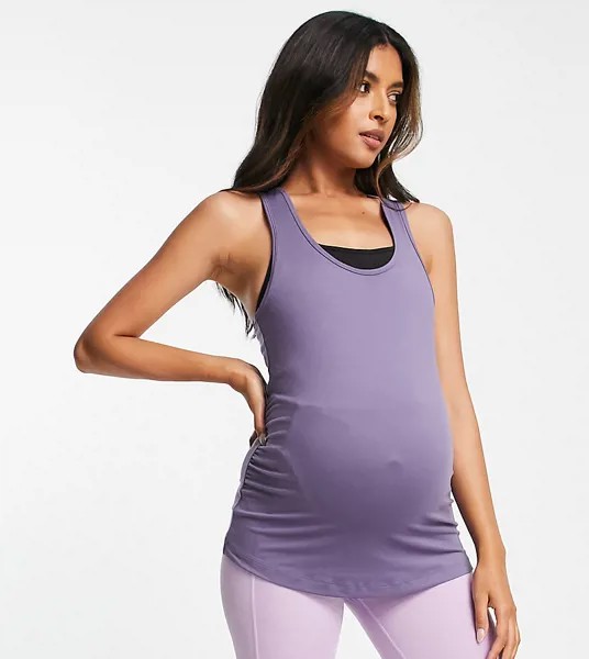 Майка для занятий йогой ASOS 4505 Maternity-Фиолетовый цвет