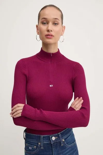 Свитер Tommy Jeans, фиолетовый