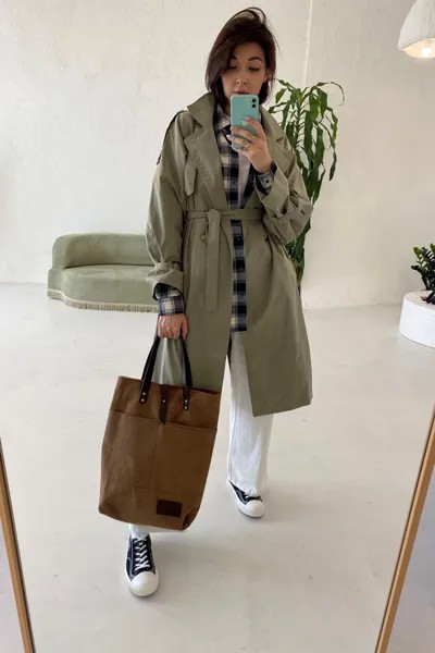 Тренч женский ELARDIS El_W60957 хаки 46