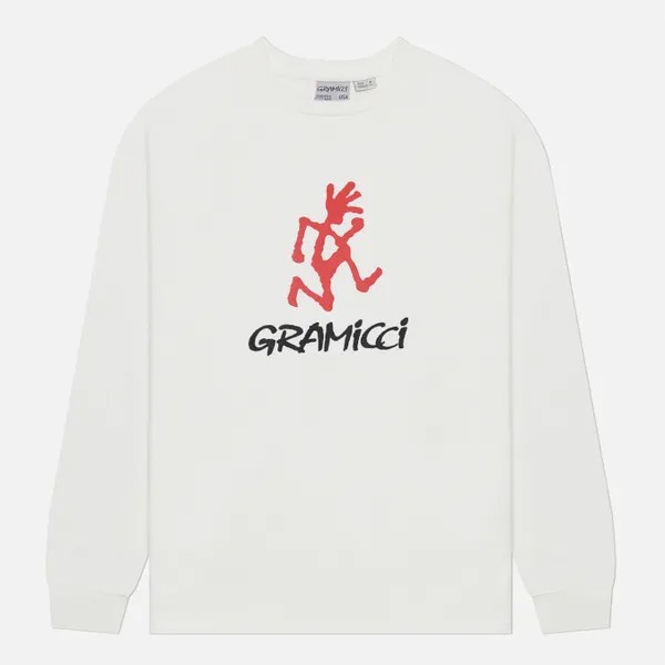 Мужской лонгслив Gramicci Logo белый, Размер S
