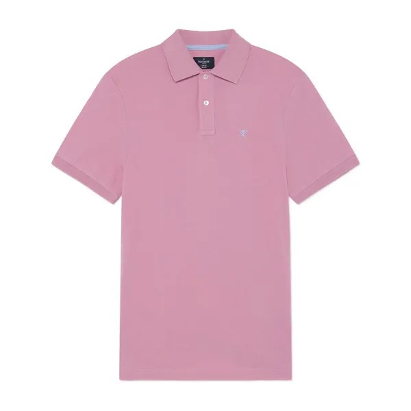 Поло с коротким рукавом Hackett Slim Fit Logo, розовый