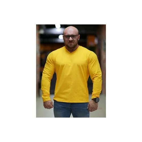 Лонгслив Inferno Style, хлопок, размер 2XL, желтый