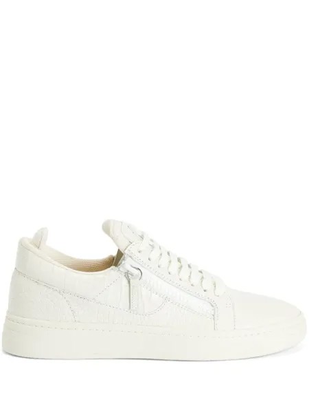 Giuseppe Zanotti кеды GZ94 с тиснением под крокодила, белый