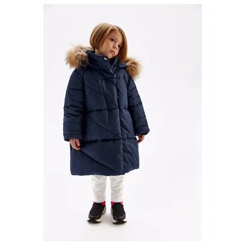 Зимнее пальто с натуральным мехом, Pulka, PUFWG-116-20310-507, Размер 146, Цвет Оранжевый
