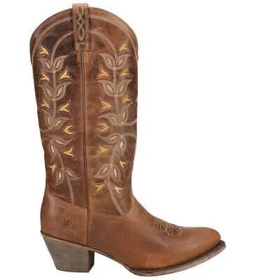 Ariat Desert Holly Calf Round Toe Cowboy Womens Brown Casual Boots 10014100