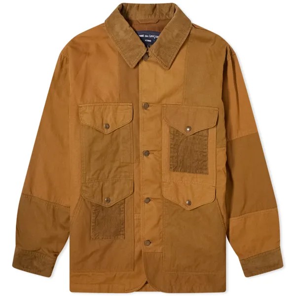 Куртка Comme Des Garçons Homme Cord Patchwork Hunting, коричневый