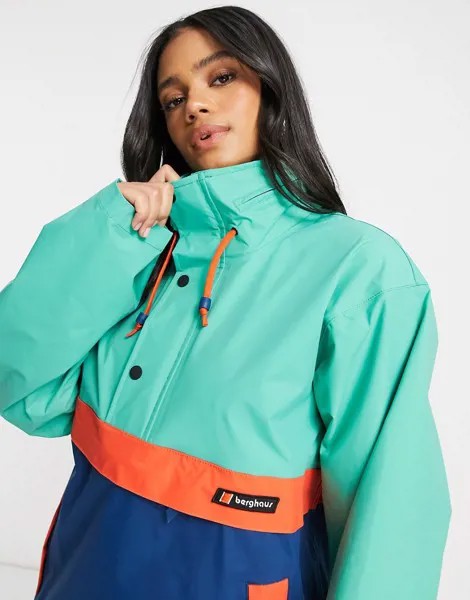 Куртка синего/оранжевого цвета Berghaus Smock 86-Зеленый цвет