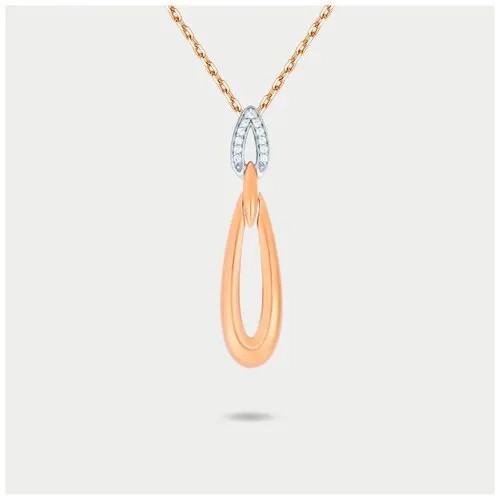 Подвеска GOLD CENTER, золото, 585 проба, фианит