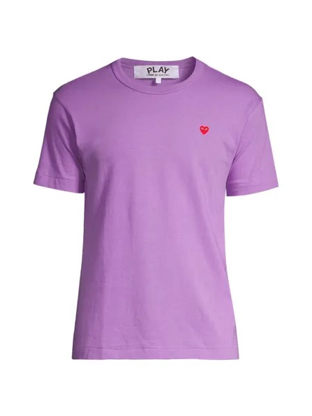 Маленькая футболка с круглым вырезом в форме сердца Comme des Garçons PLAY, фиолетовый