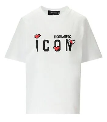 Dsquared2 Icon Game Lover Easy White T-shirt Woman